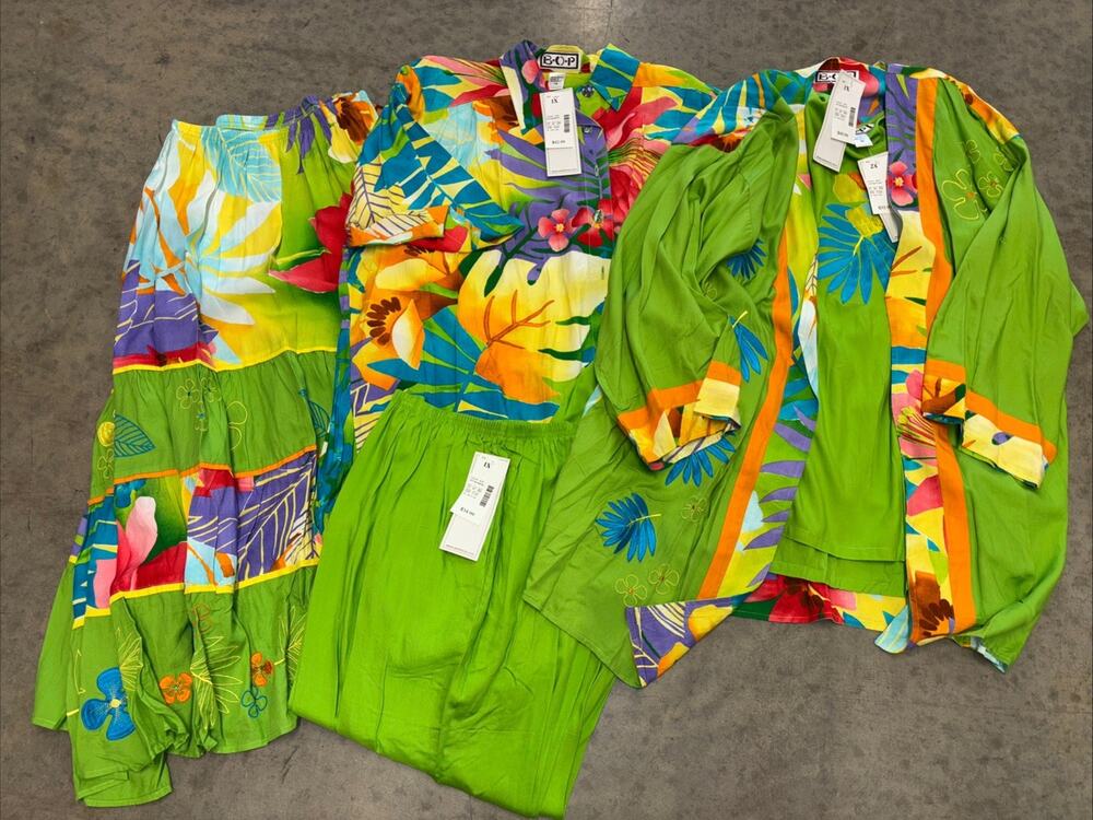 NWT BOP 5 Piece Tropical Outfit 1X Vacation Outfit GREAT DEAL!!